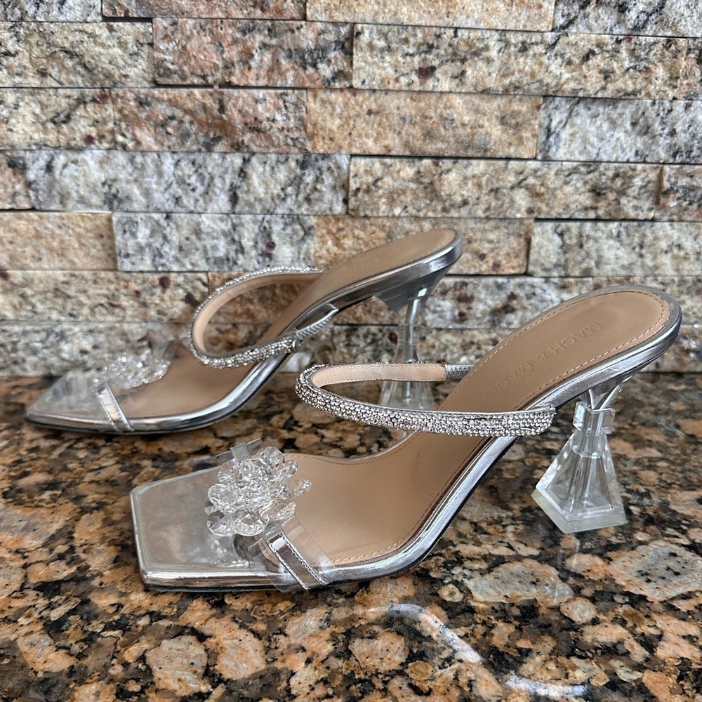 Mach & Mach Crystal Flower slide sandal - Picture 5 of 16